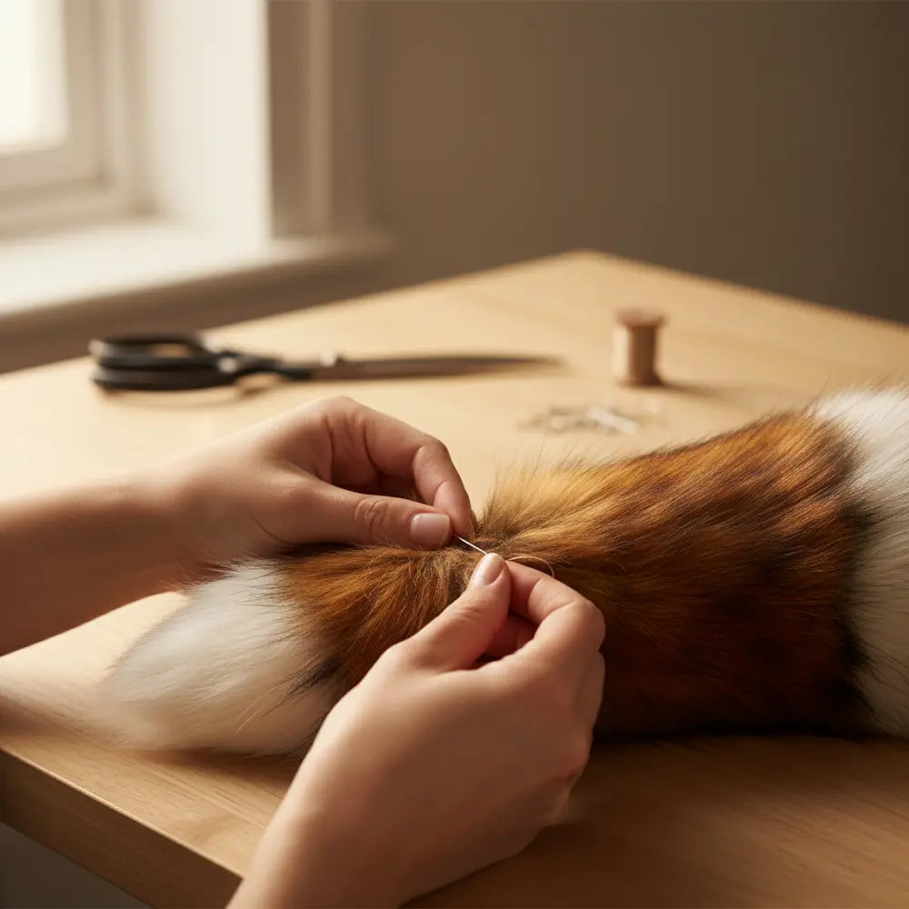 DIY Handmade Fox Tail Tutorial Guide
