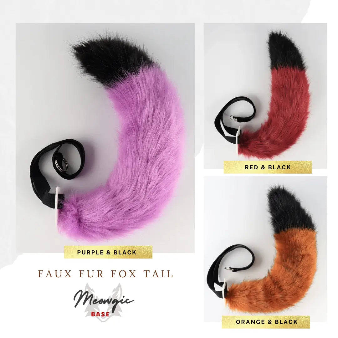 Fox Cosplay Ears & Tail Set - Luxe Adjustable Faux Fur Tail Only - Meowgicbase