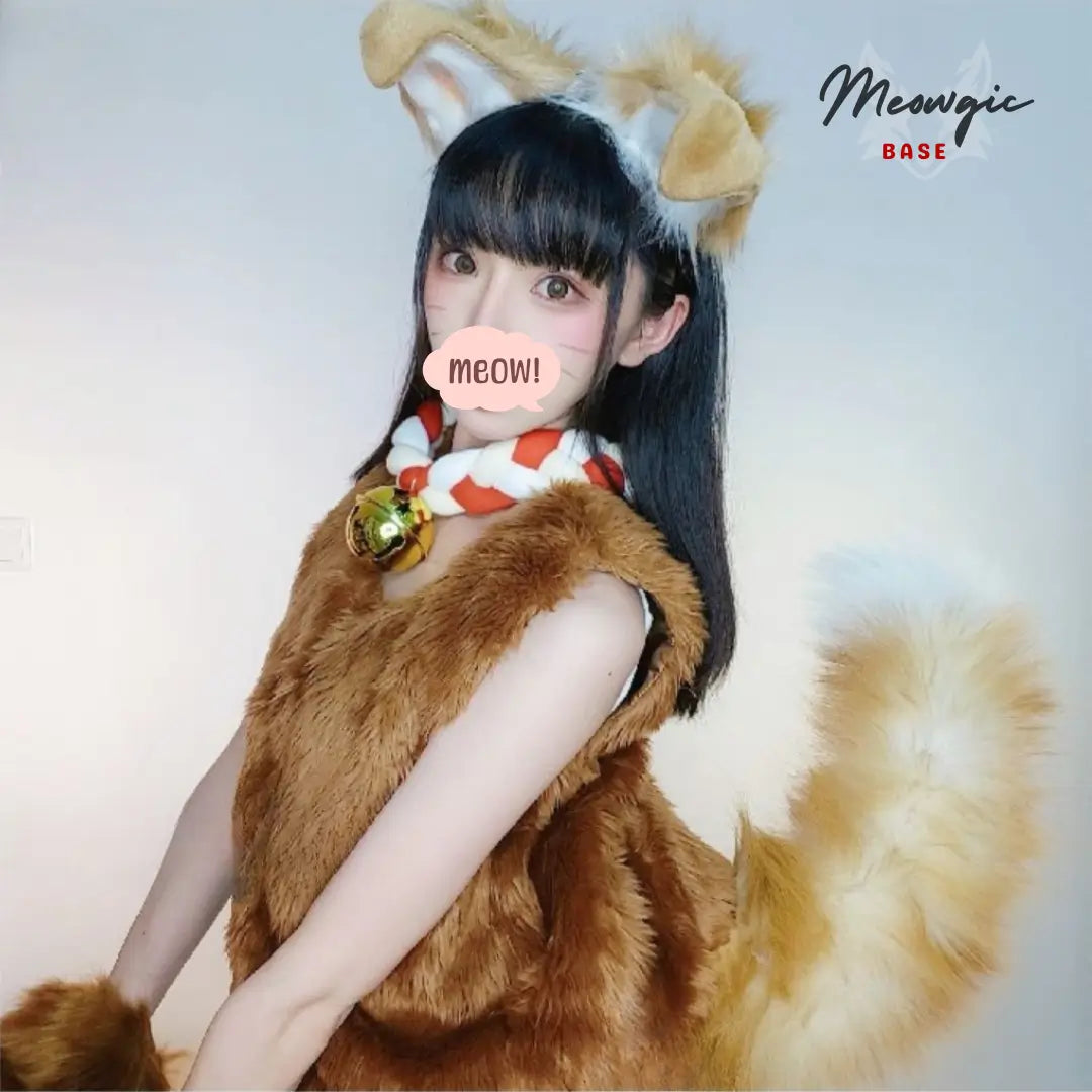 Handmade Red Fox Electric Moving Tail - - Meogicbase