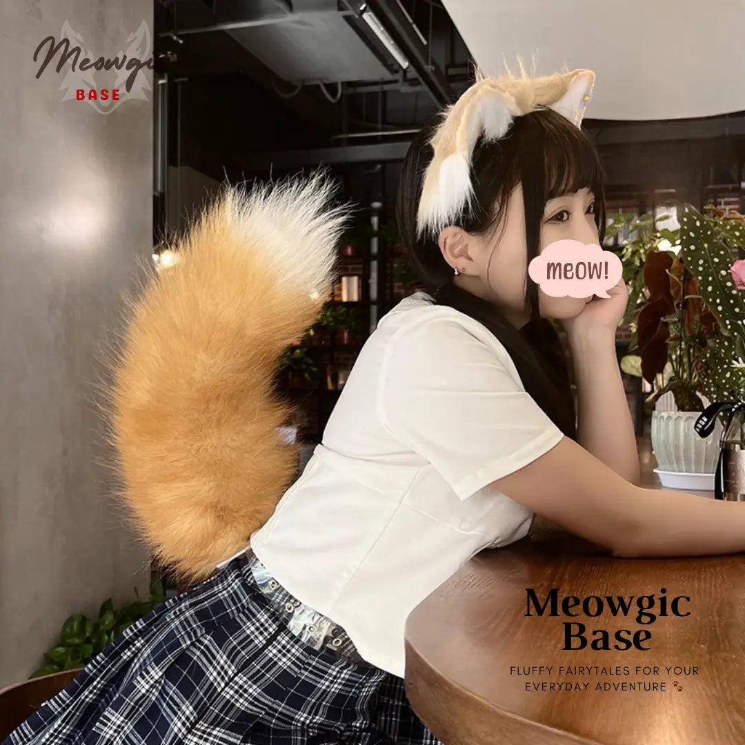Handmade Red Fox Electric Moving Tail - - Meogicbase