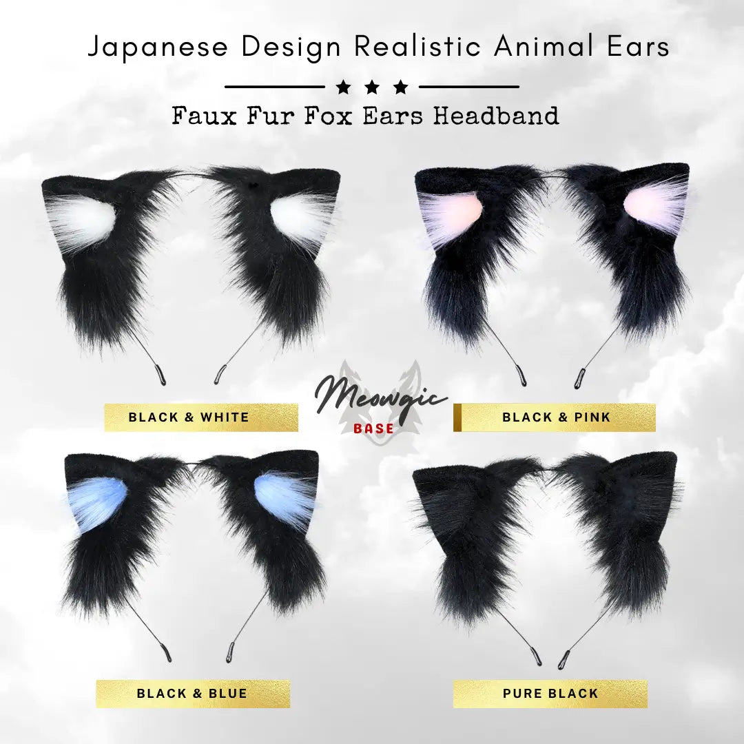 Handmade Fox Ears Headband – Kawaii Cosplay & Daily Wear - Meowgicbase