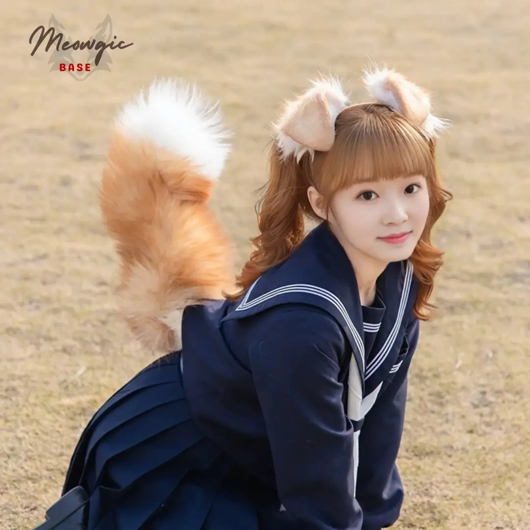 Handmade Red Fox Electric Moving Tail - - Meogicbase
