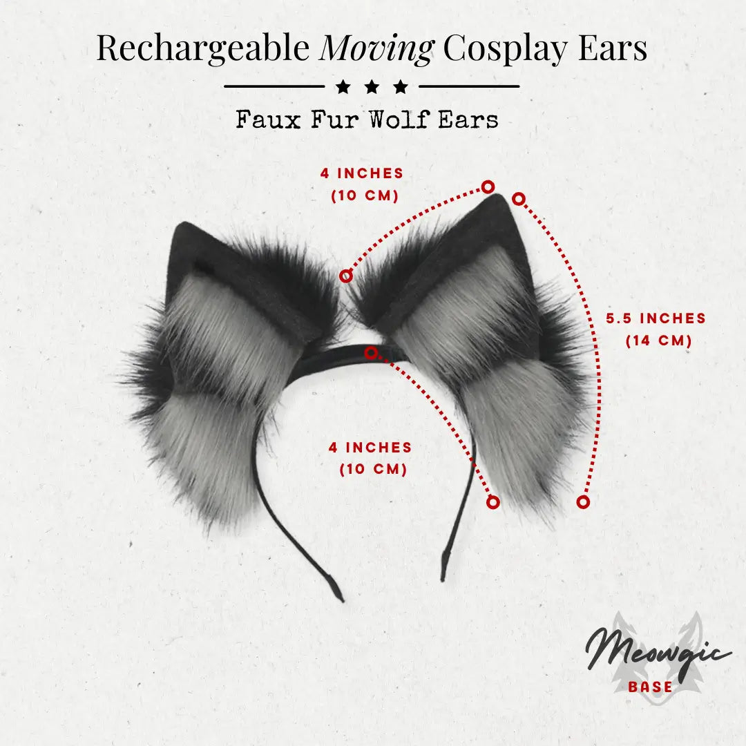Moving Wolf Ears Headband | Anime Cosplay - - Meogicbase