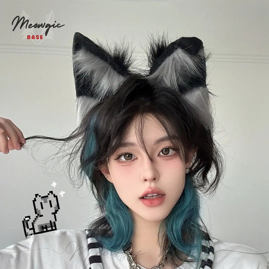 Moving Wolf Ears Headband | Anime Cosplay - - Meogicbase