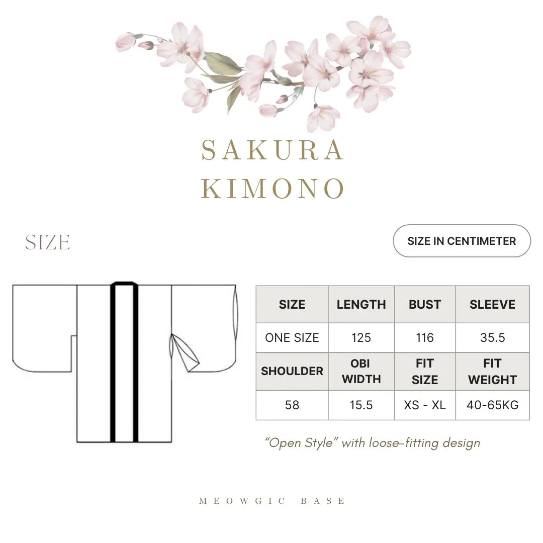 Sakura Fusion Kimono - Cosplay & Kawaii Loungewear - - Meogicbase