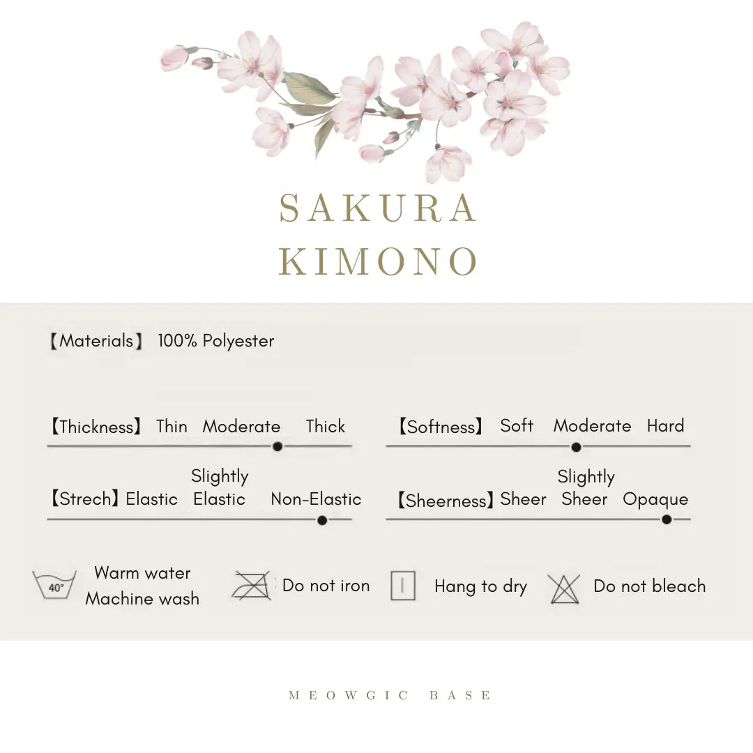 Sakura Fusion Kimono - Cosplay & Kawaii Loungewear - - Meogicbase