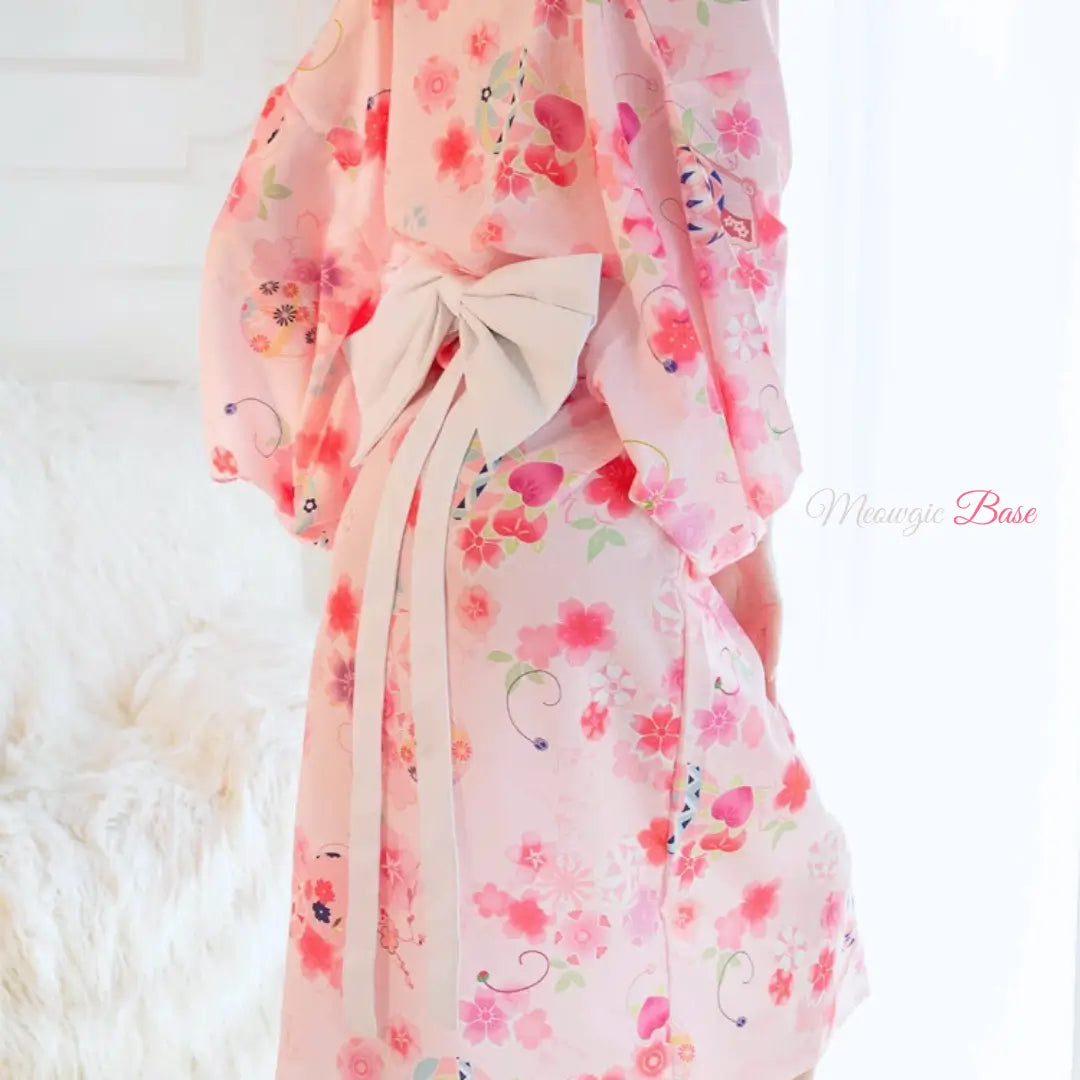 Sakura Fusion Kimono - Cosplay & Kawaii Loungewear - - Meogicbase