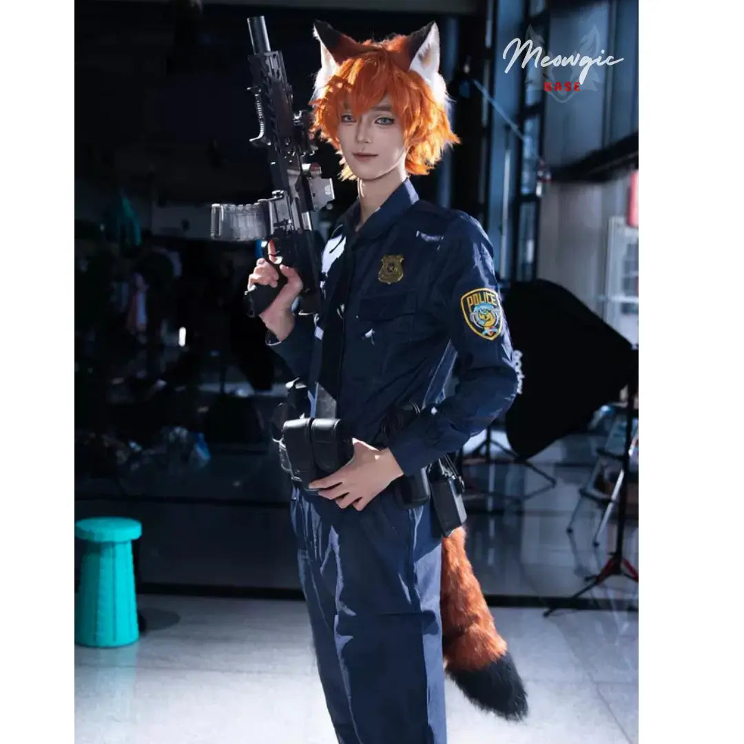 Anime Inspired Fox Ears & Tail Set - Adjustable Cosplay - - Meogicbase