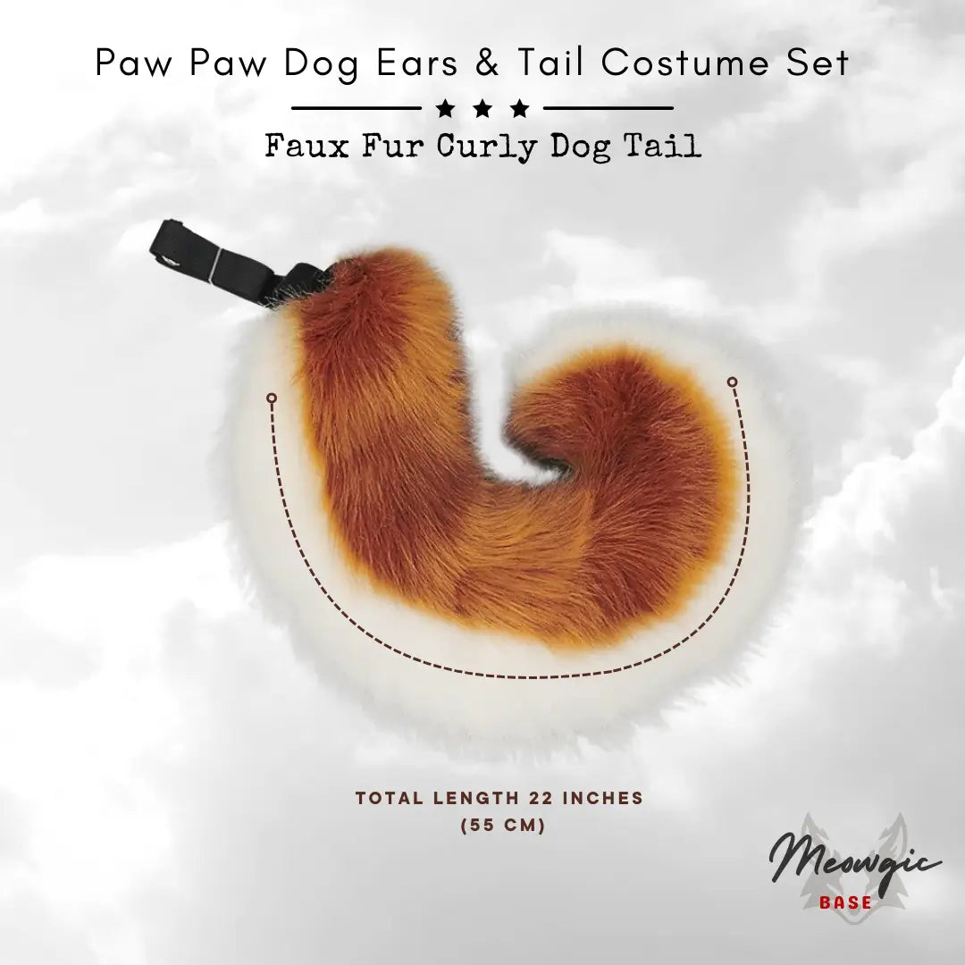 Flexible Anime Fox Ears & Tail Costume Set - Brown Tail Only - Meogicbase