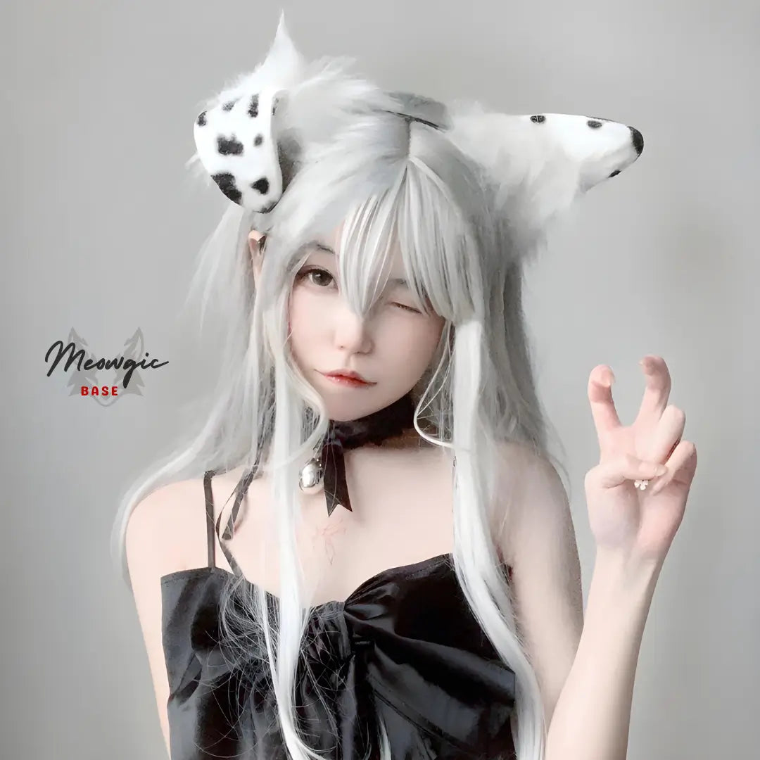 Flexible Anime Fox Ears & Tail Costume Set - Dalmatian Ears Only - Meogicbase