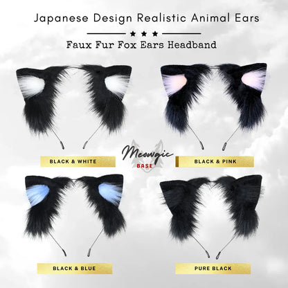 Handmade Fox Ears Headband – Kawaii Cosplay & Daily Wear