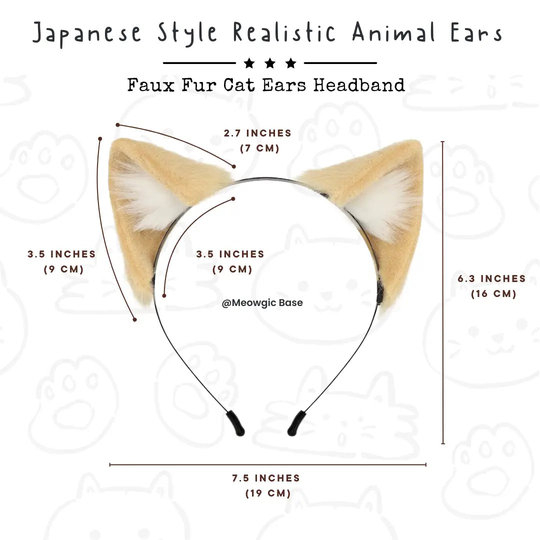 Japanese Handmade Fox Ears Headband for Cosplay - - Meogicbase