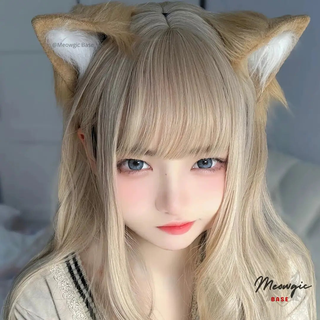 Japanese Handmade Fox Ears Headband for Cosplay - Mustard Seed - Meogicbase