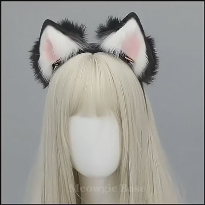 Elektrische bewegliche flauschige Katzenohren süßes Kitty Cosplay 