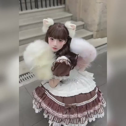 Elektrische bewegliche flauschige Katzenohren süßes Kitty Cosplay 