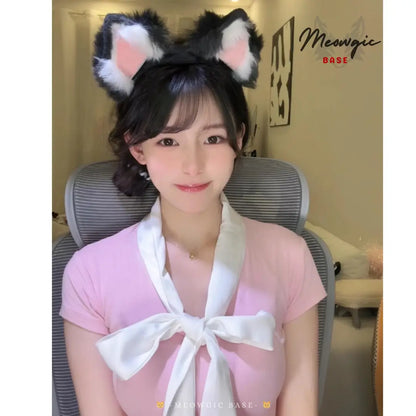 Electric Moving Fluffly Cat Ears Cute Kitty Cosplay - - Meogicbase