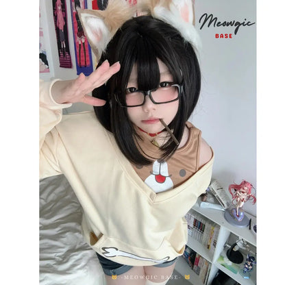 Electric Moving Fluffly Cat Ears Cute Kitty Cosplay - - Meogicbase