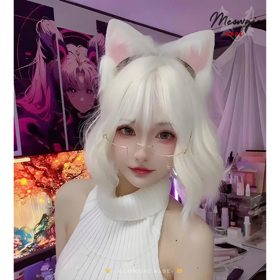 Electric Moving Fluffly Cat Ears Cute Kitty Cosplay - - Meogicbase