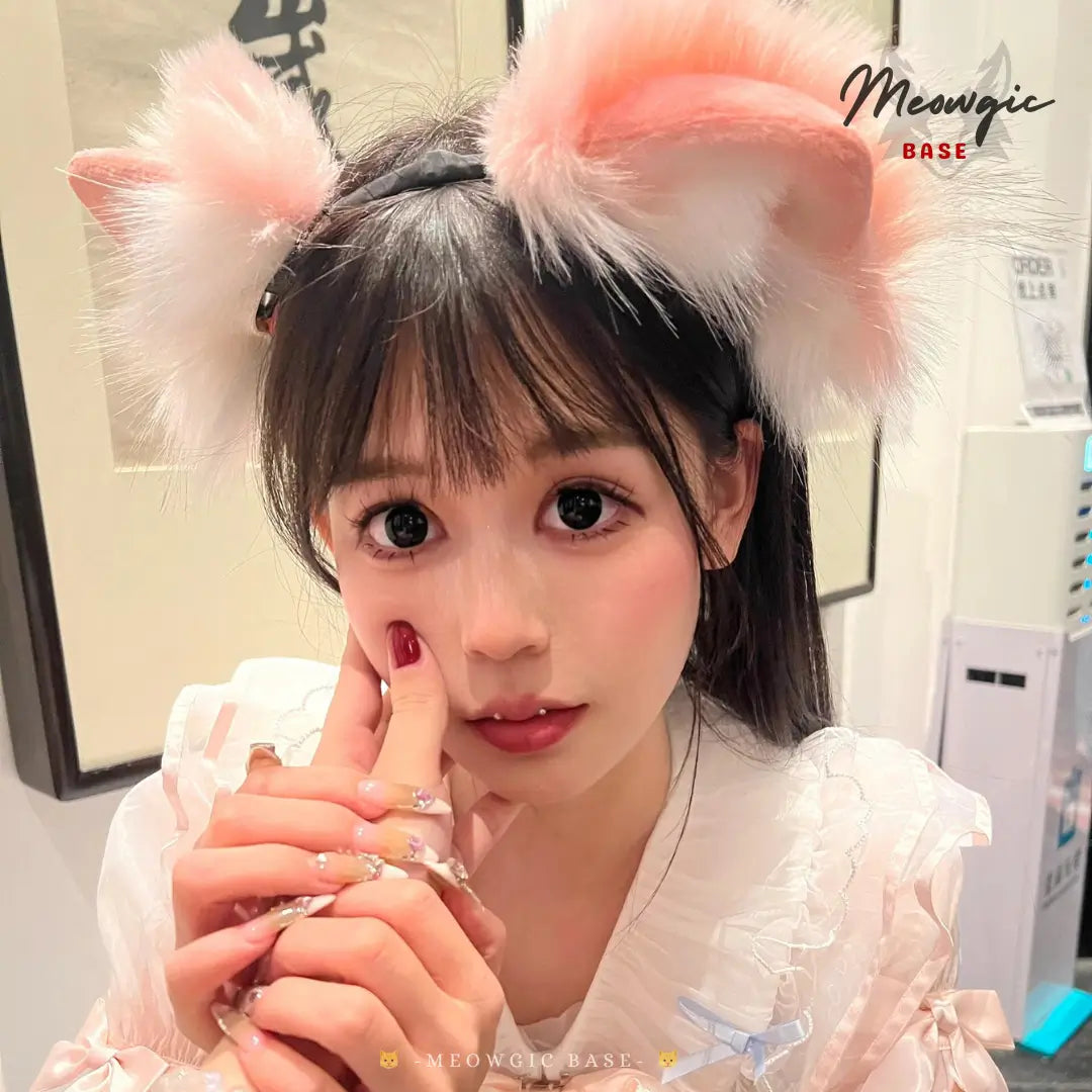 Electric Moving Fluffly Cat Ears Cute Kitty Cosplay - - Meogicbase