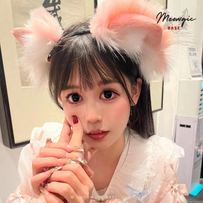 Electric Moving Fluffly Cat Ears Cute Kitty Cosplay - - Meogicbase