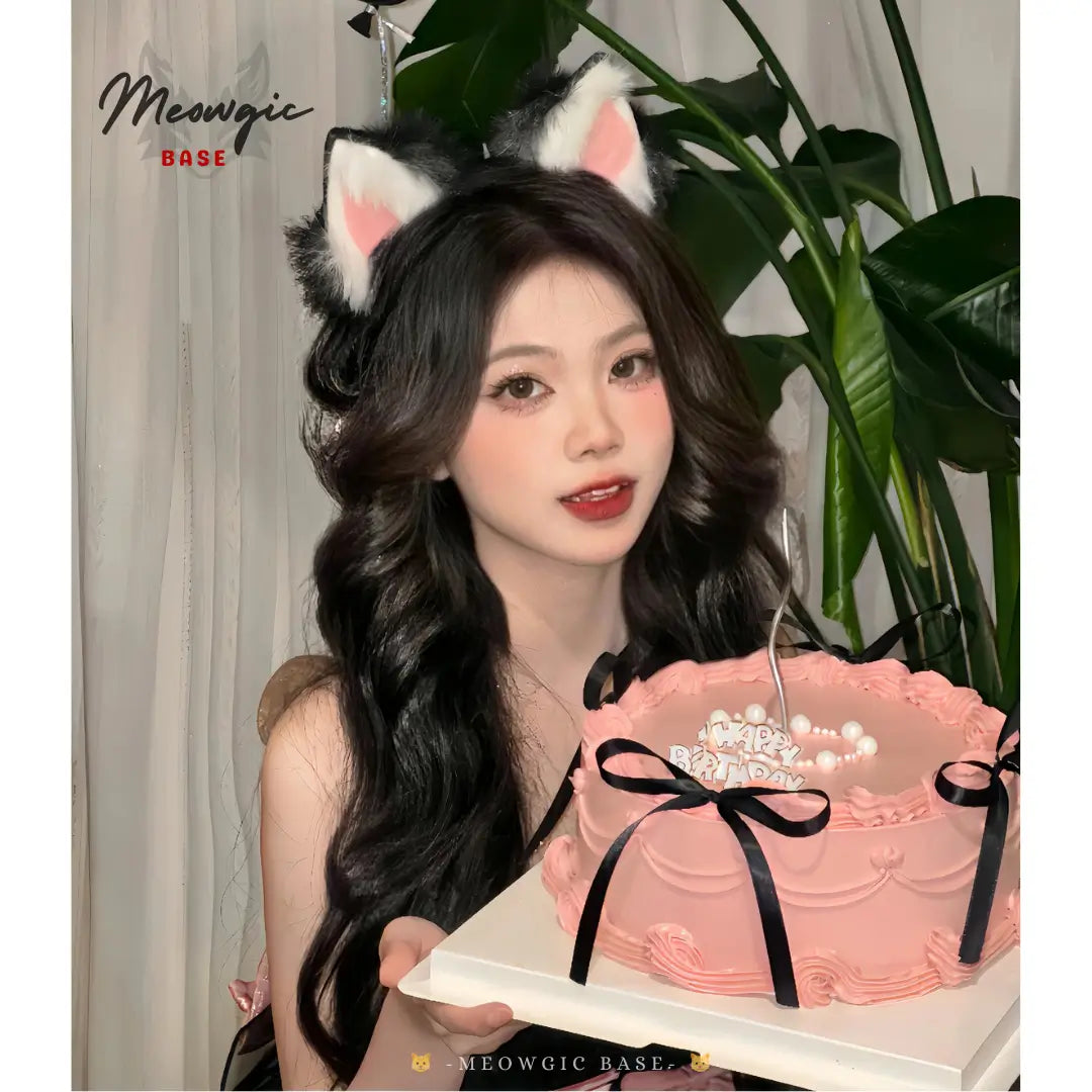 Electric Moving Fluffly Cat Ears Cute Kitty Cosplay - - Meogicbase