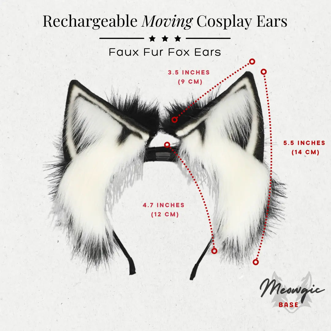 Rechargeable Moving Fox Ears for Cosplay