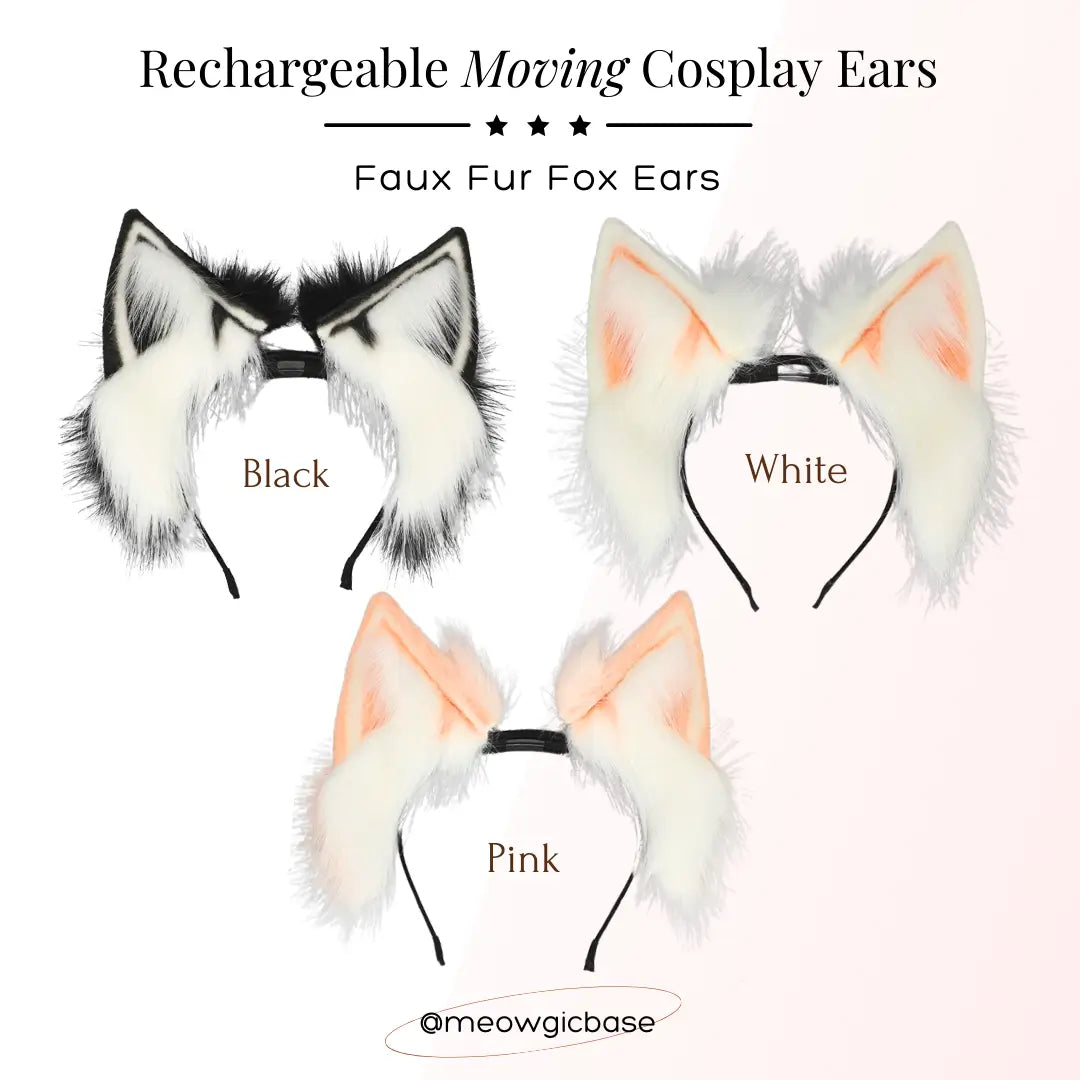 Rechargeable Moving Fox Ears for Cosplay