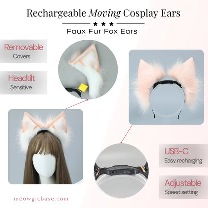 Rechargeable Moving Fox Ears for Cosplay