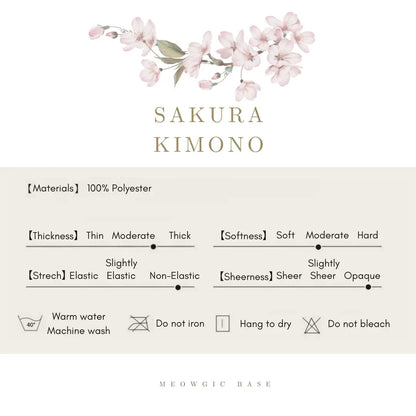 Sakura Fusion Kimono - Cosplay & Kawaii Loungewear - - Meogicbase
